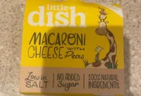 Macaroni cheese with peas
