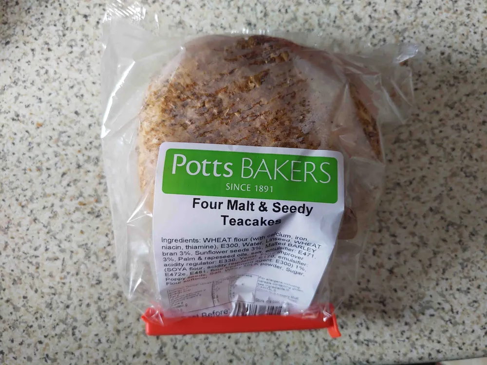 Four Malt & Seedy Teacakes