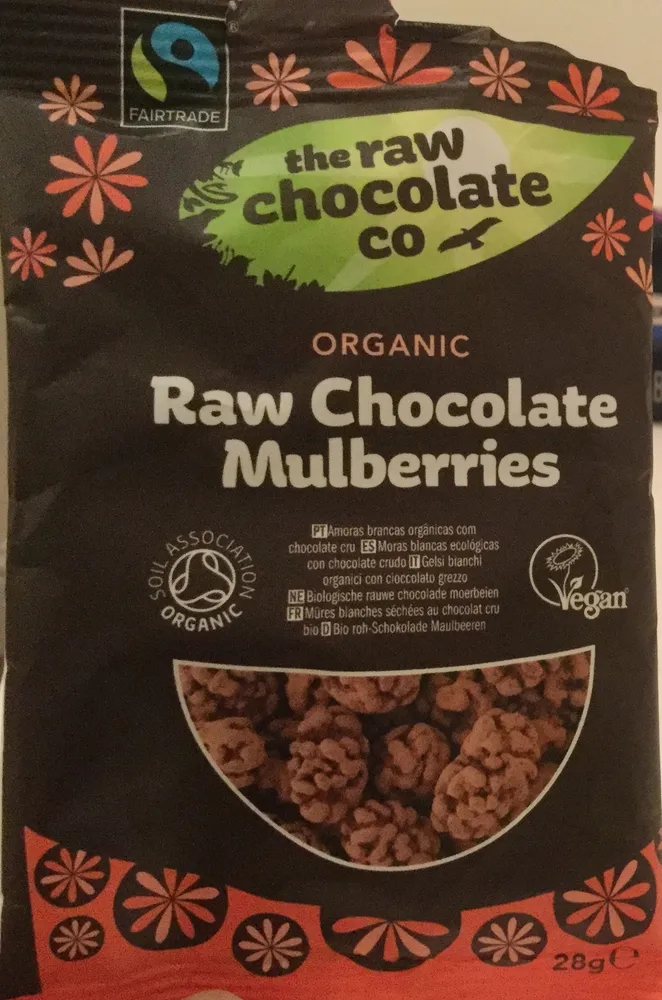 Raw chocolate mulberries
