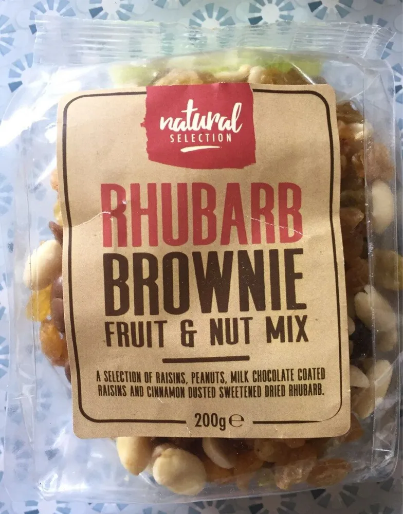 Rhubarb Browni fruit& nut mix