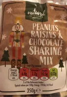 Peanuts, raisins & chocolate sharing mix