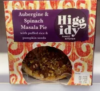 Aubergibe & Spinach Masala Pie