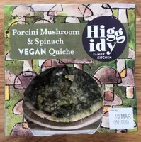 Porcini Mushroom and Spinach Vegan Quiche