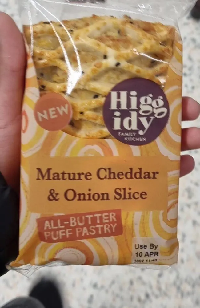 Mature cheddar and onion slice