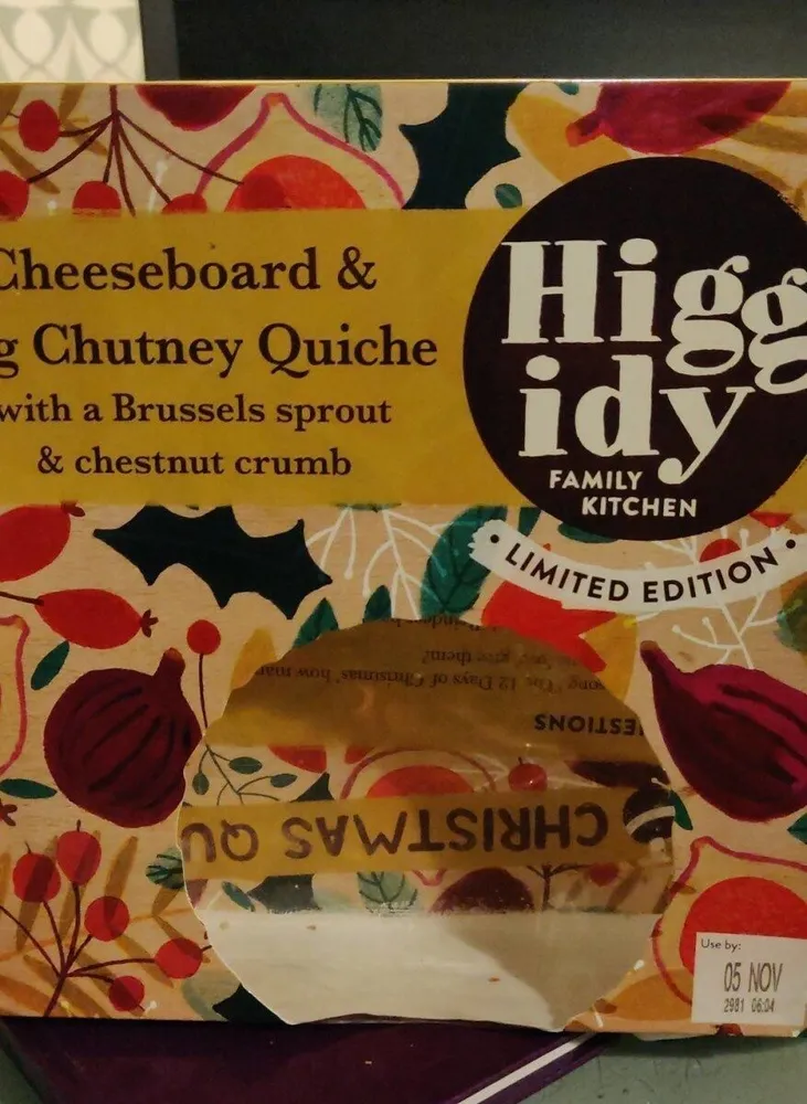 Cheeseboard and Fig Chutney Quiche