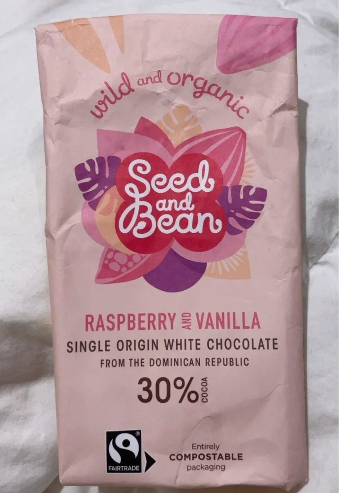 Raspberry and vanilla single origin white chocolate