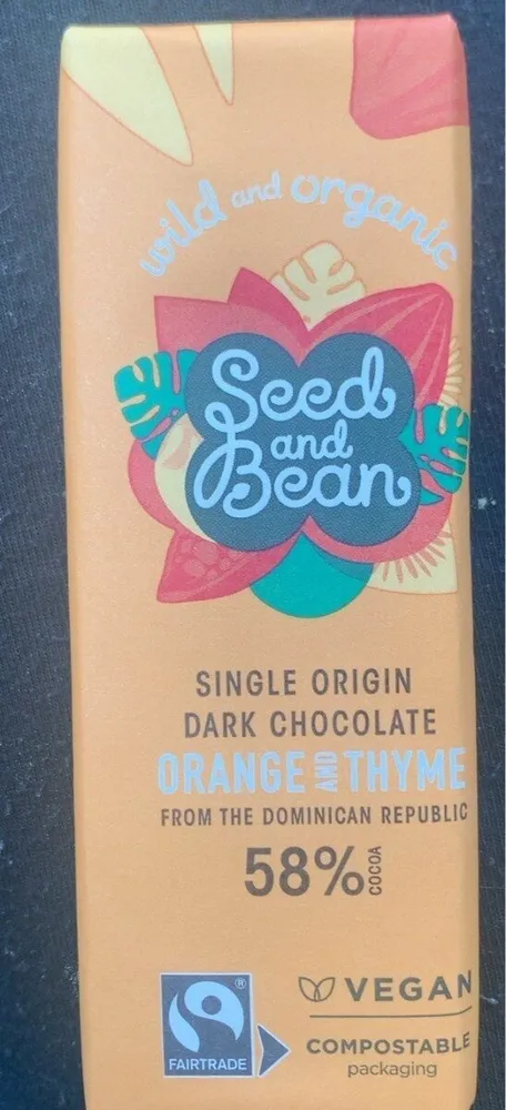 Seed and Bean orange and thyme dark chocolate