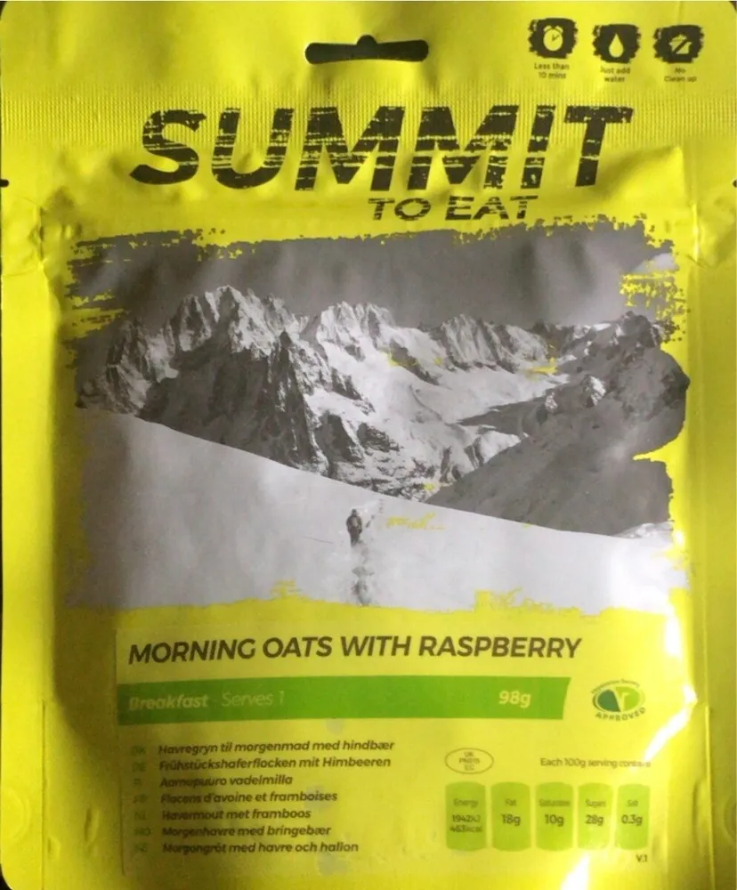 Morning oats with raspberry