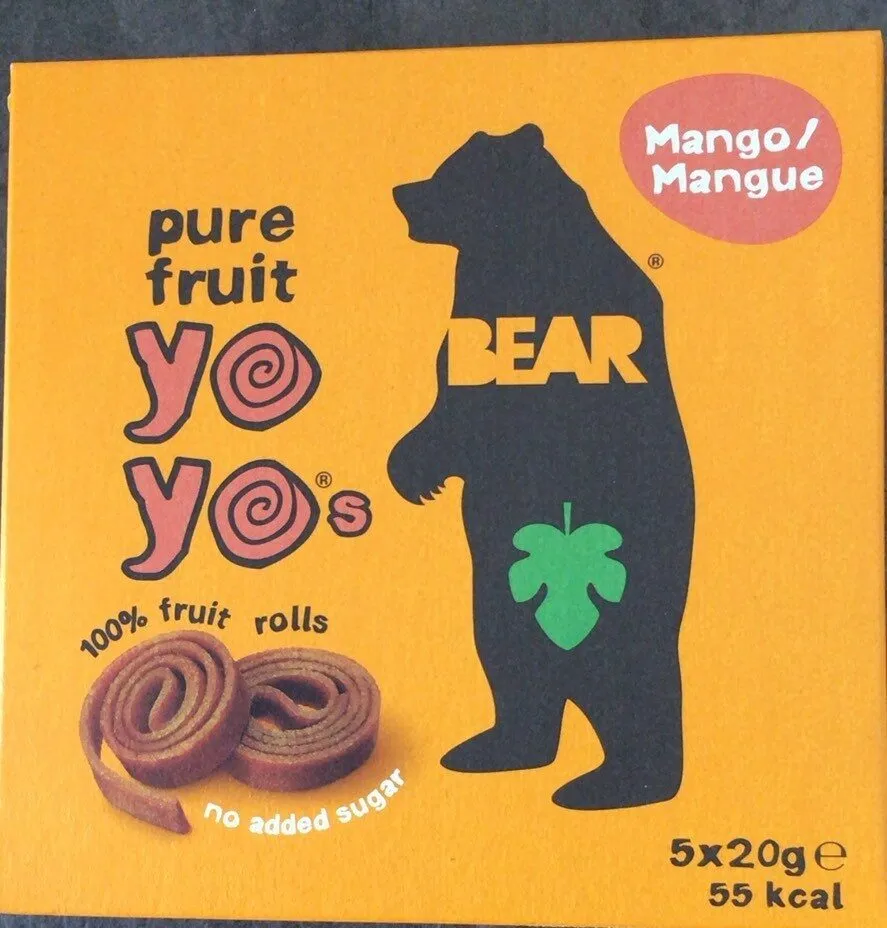 pure fruit Yoyos mango