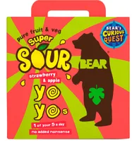 Super Sour Strawberry & Apple Yoyos Fruit Rolls 5 x