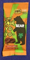 Super sour Yoyos kyselé ovocné pásky s příchutí manga a jablka