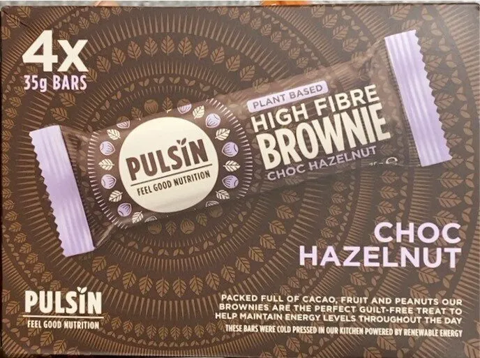 High fibre brownie chocolate hazelnut