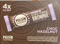 High fibre brownie chocolate hazelnut
