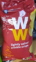 Lightly salted crinkle crisps