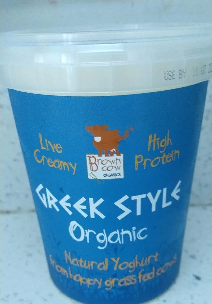 Greek style organic yoghurt