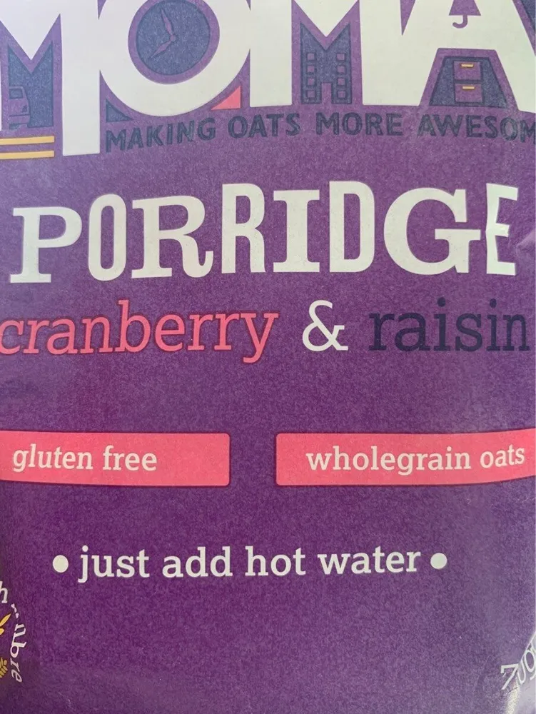 Porridge cranberry & raisin