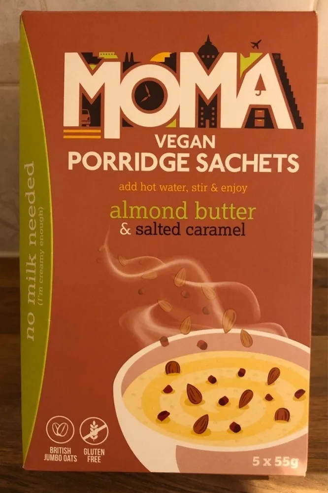 Vegan Porridge Sachets Almond Butter & Salted Caramel