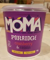 Porridge cranberry and raisin