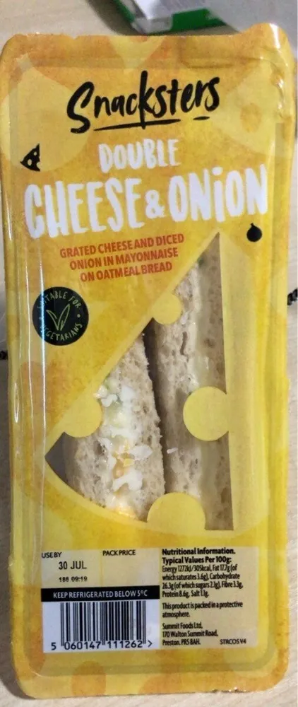 double cheese&onion sandwich