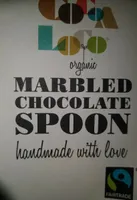 Marbled chocolate spoon