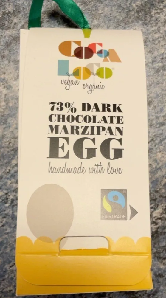 73% Dark chocolate Marzipan egg