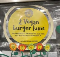 2 Vegan burger buns