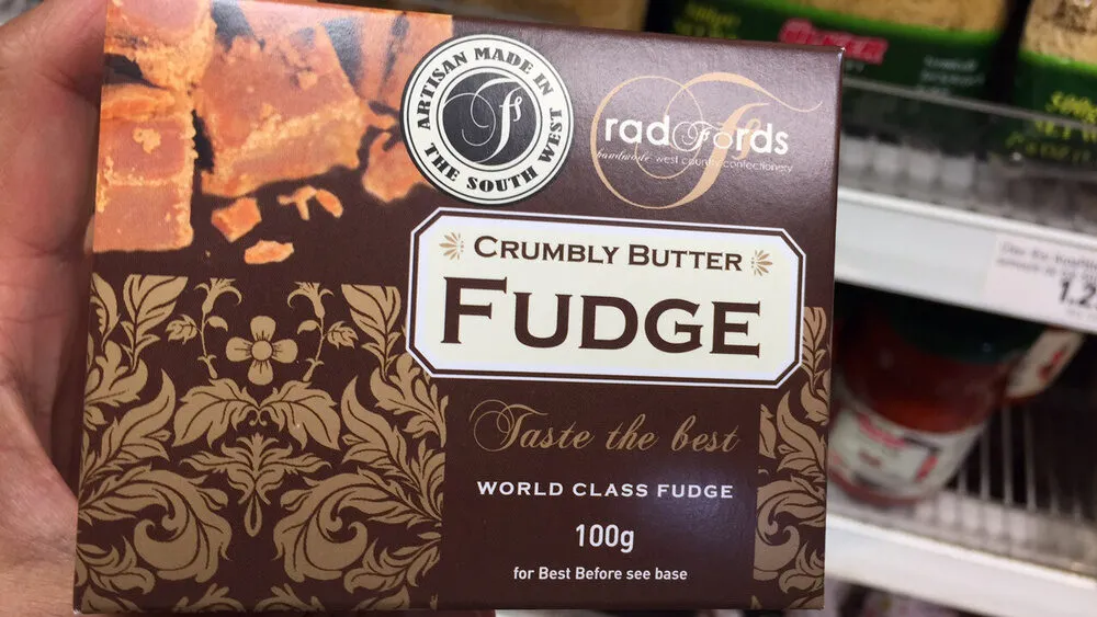 Radfords Crumbly Butter Fudge Box 100 G (pack of )