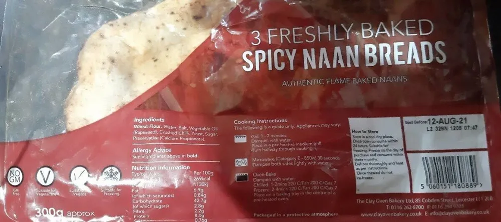 Spicy  naan bread