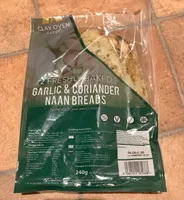 Garlic & coriander naan breads