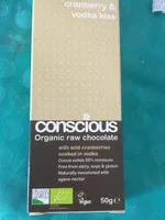 Bulk Deal 10 X Conscious Chocolate Cranberry Vodka Christmas Kiss 50G