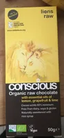 Organic raw chocolate with essential oils of lemon, grapefruit