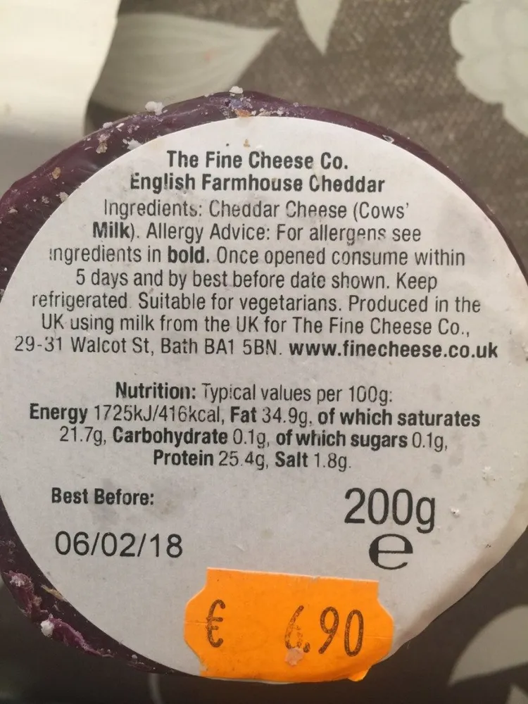 Farmhouse Cheddar, Fine Cheese Company