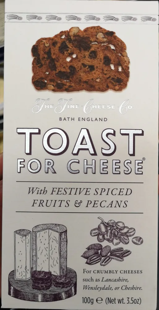 Toast for cheese with festive spiced fruits & pecans