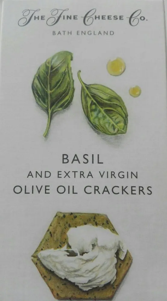 Basil and extra virgin olive oil crackers