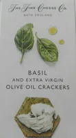 Basil and extra virgin olive oil crackers
