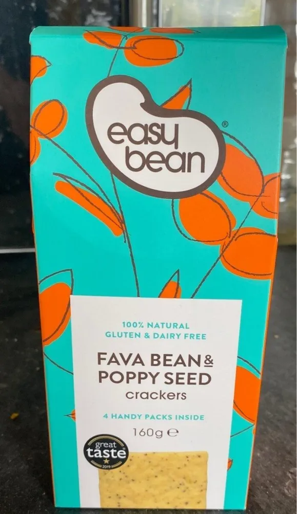 Fava Beans Poppy Seed Crackers
