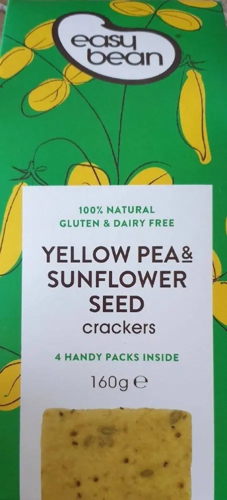 Yellow pea and Sunflower seed crackers
