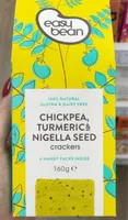 Chickpea, turmeric and Nigella seed crackers