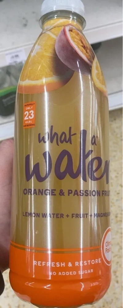 What a water orange and passion fruit