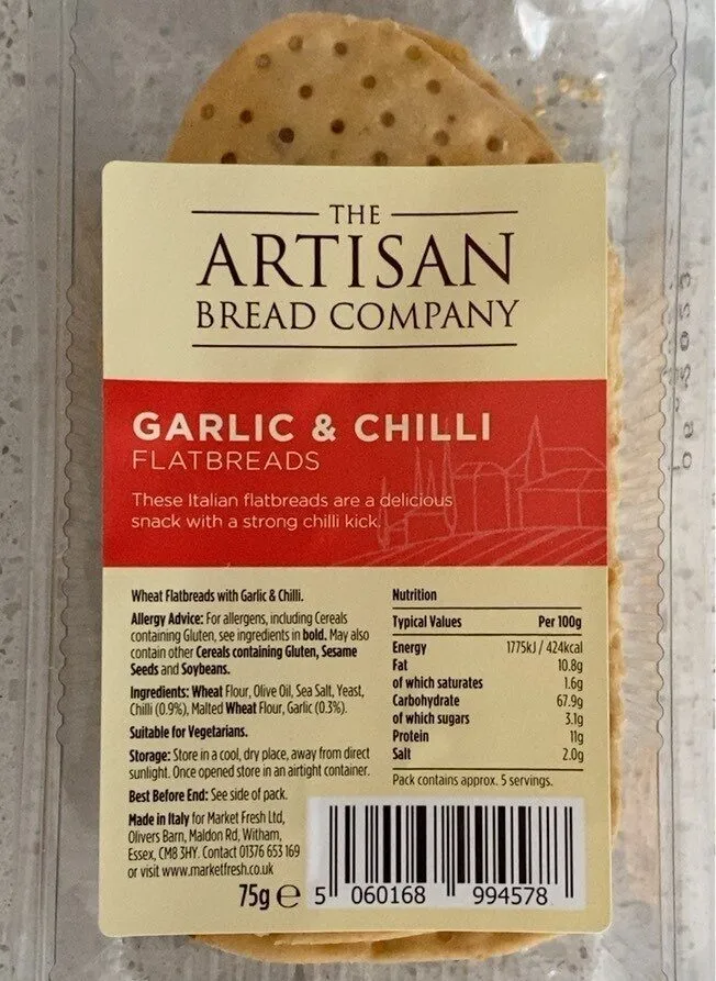 Garlic & chilli  flatbreads