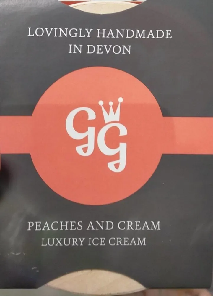 Peaches and cream luxury ice cream