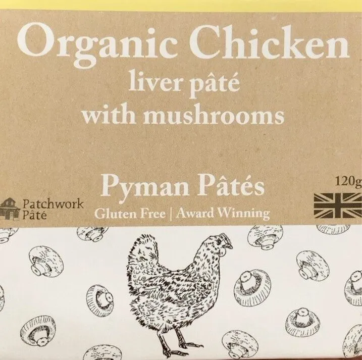 Organic chicken liver pate with mushrooms