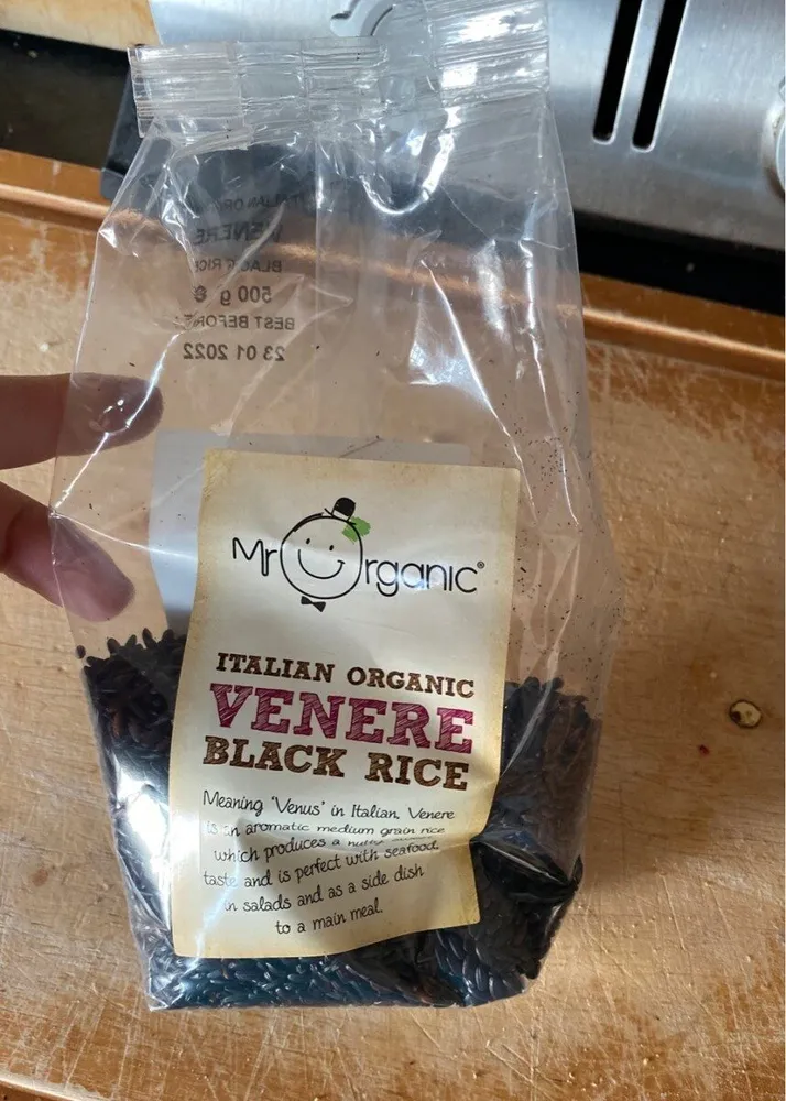 Italian organic venere black rice