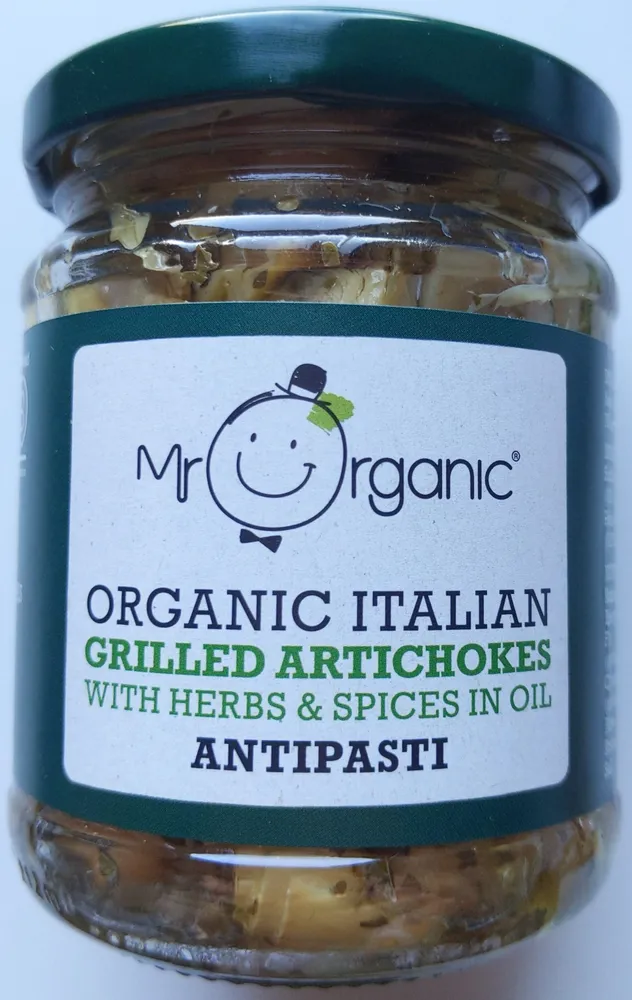 Organic Italian Grilled Artichokes with herbs and spices in oil