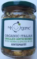 Organic Italian Grilled Artichokes with herbs and spices in oil