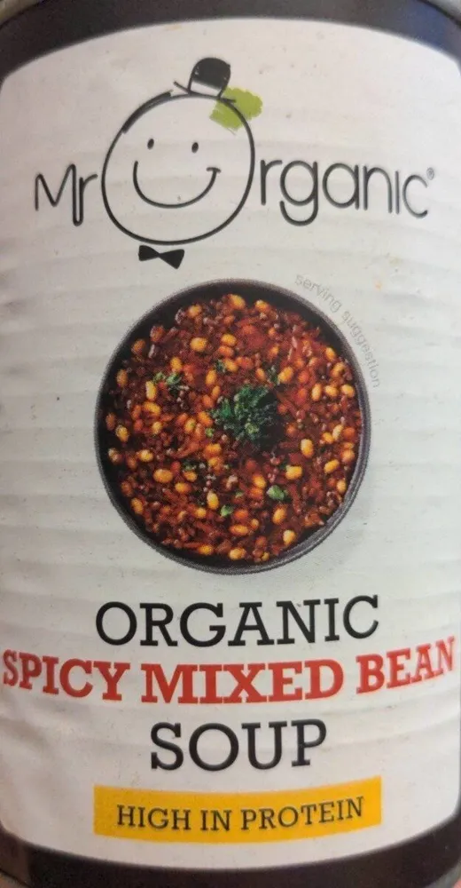 Organic spicy mixed bean soup