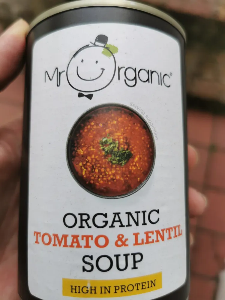organic tomato & lentil soup