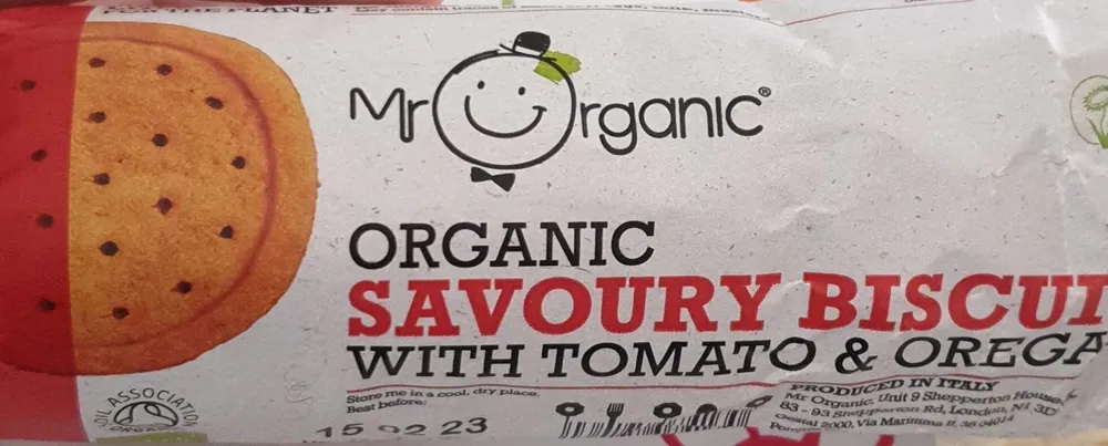 Organic Savoury Biscuits with Tomato and Oregano