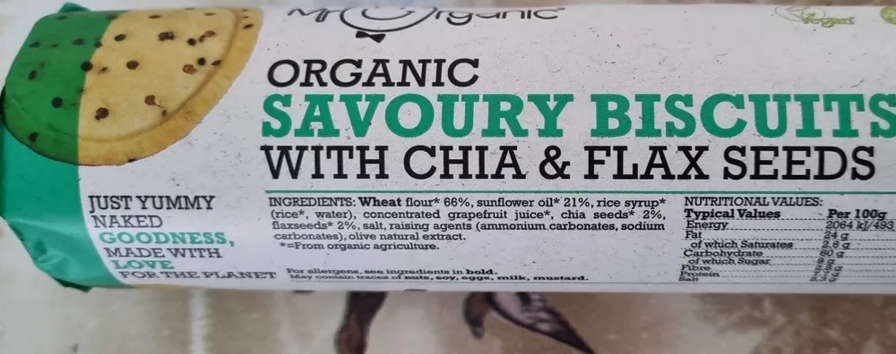Organic Savoury Biscuits