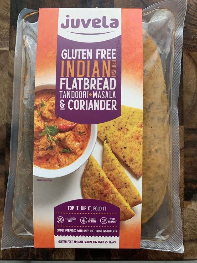 Gluten free Indian Glatbread Tandori Masala and Corriander